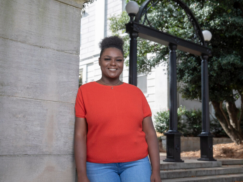 Undergraduate Jordan Delaney is a first-generation college student.