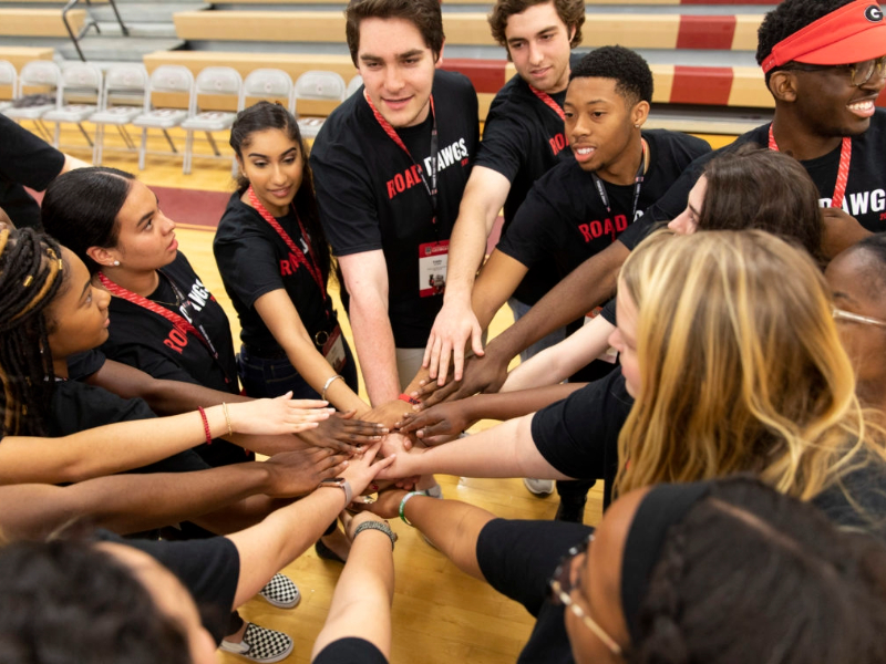 Through the Road Dawgs program, UGA students use their spring break to travel across Georgia to talk with high school students about preparing for college.